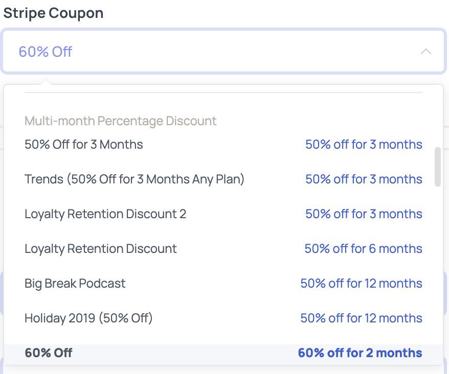 Screenshot of coupon